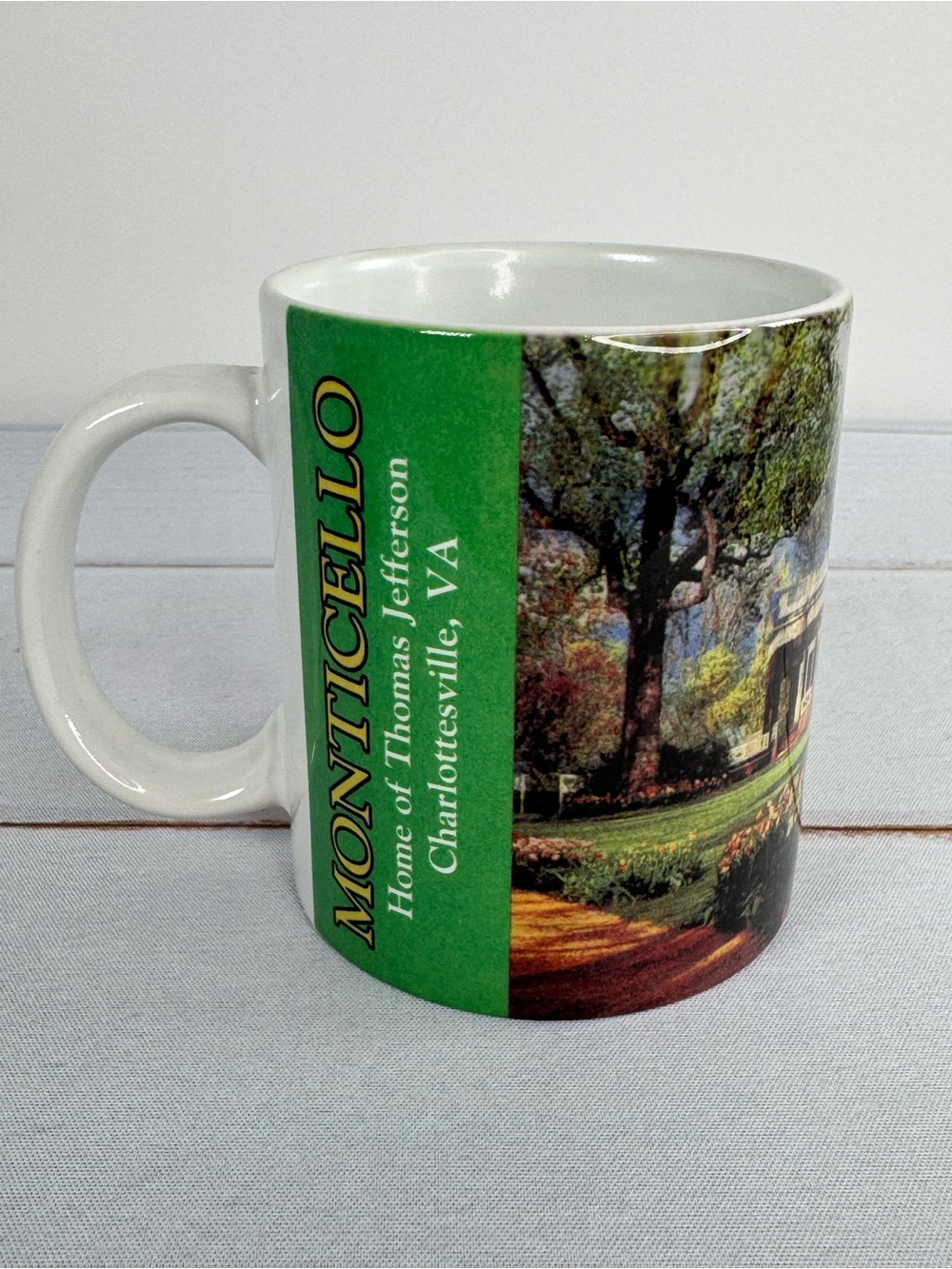 Vintage Monticello Thomas Jefferson Home Charlottesville VA Souvenir Mug